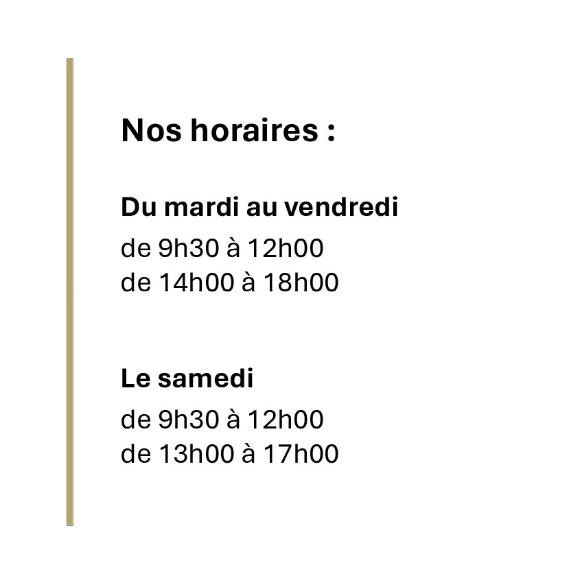 Les horaires d'ouverture