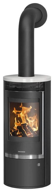 Oranier Rota Top 2.0 en acier noir avec dessus en céramique blanc